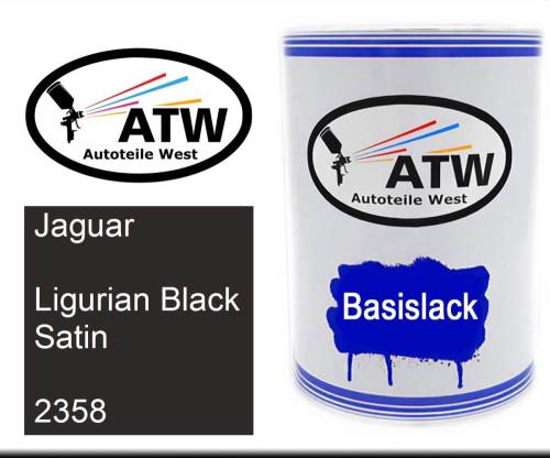 Jaguar, Ligurian Black Satin, 2358: 500ml Lackdose, von ATW Autoteile West.